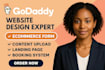 godaddy website redesign godaddy website design, develop godaddy website