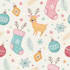 create cute christmas pattern and illustration