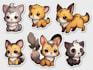 draw cute chibi animal, sticker, mascot