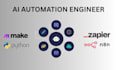 create n8n, make com automations , zapier ai automation