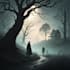 make a horror style illustration, artwork, cover