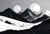 draw minimalist black and white illustrations