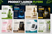 design product launch flyers or promotional posters