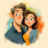 draw faceless couple illustration couples portrait