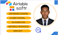 build airtable database softr, airtable automation, interface, client portal