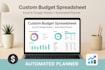 create excel budget spreadsheet, budget planner, finance tracker on google sheet