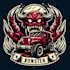 make a  creative monster jeep mascot logo with t shirt design