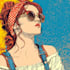 draw in comic style and retro colors