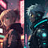 design anime character , cyberpunk character