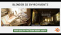 create a cinematic,  3d environment or design in blender