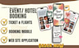 build custom event, hotel, ticket, flight booking applications