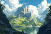 do fantasy background and landscape