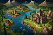 do fantasy map illustration