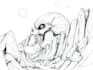 do a highly detailed graphic line art and sketch