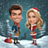 desing a unique christmas cartoon caricature