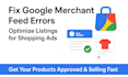 optimize product feed errors for google merchant center fix product feed error
