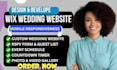 design wix wedding website event planner site with rsvp and booking tools