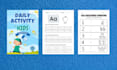 create custom kids worksheet, colouring and tracing notebook