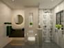 design a modern luxury bathroom with 3d interior design and realistic rendering