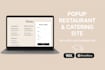 build a high converting wix or wordpress popup restaurant and catering site