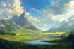 digitally paint fantasy landscape