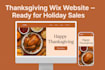 design a high converting thanksgiving holiday wix website