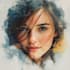 draw an watercolor portrait art