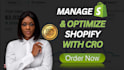 optimize shopify webshop with cro, fulfillment, SEO trending and shopify tool