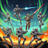 custom futuristic mecha robot character illustration art