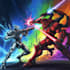 custom futuristic mecha robot character illustration art