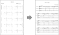 transcribe numbered notation to staff notation