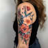 create custom flower tattoo design, tattoo sleeve