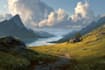 create atmospheric landscape digital art