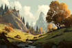 make custom nature and environment illustrations