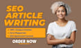 do SEO for blog writing, article writing, blog posts and content writing