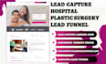 setup plastic surgery leads hospital aesthetic dermatology esthetician website