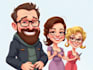 draw artistic cartoon caricatures