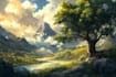 design fantasy background, landscape art