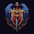 make  emblem logo with fantasy game style