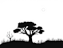 draw simple black and white illustration