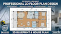 create professional autocad 2d floor plans
