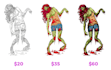 illustrate you as a zombie