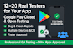 google play app testing with 12, 20 real testers