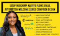 setup maichimp klaviyo flows email automation welcome series campaign design