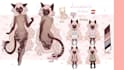 draw high quality furry ref sheet, fursona ref sheet, anthro character ref sheet