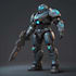 custom futuristic mecha robot character art