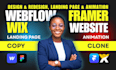 wix and webflow expert, duplicate website design, redesign, and ecommerce store