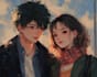 draw cute couple chibi illustration