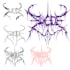 illustrate dark metal style logo