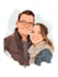 draw custom couple vector portrait